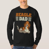 Mannen Vaderdag Hond Papa Beagle Papa Huisdier B T-shirt (Voorkant)