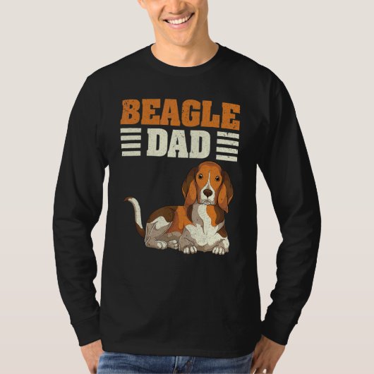 Mannen Vaderdag Hond Papa Beagle Papa Huisdier B T-shirt (Voorkant)