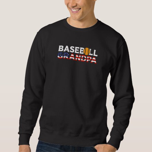 Mannen Vaderdag Honkbal Opa Trui (Voorkant)