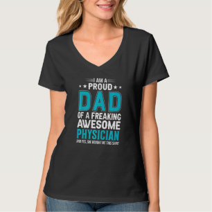 Mannen Vaderdag Ik ben een trotse papa dokter T-shirt