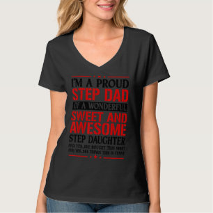 Mannen Vaderdag Ik ben trots Stap Papa Geweldig vo T-shirt