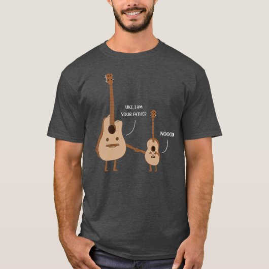 Mannen Vaderdag Je vader Ukulele Guitar T-shirt (Voorkant)