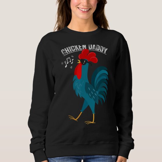 Mannen Vaderdag kippappie Poultry Farmer Pap Trui (Voorkant)