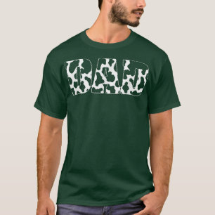 Mannen Vaderdag Koe printpatroon voor boerenbedrij T-shirt