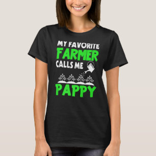 Mannen Vaderdag Mijn favoriete boer noemt me Papp T-shirt