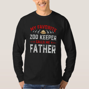 Mannen Vaderdag Mijn favoriete dierentuin belt me T-shirt