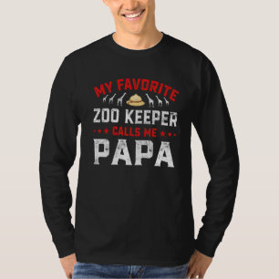 Mannen Vaderdag Mijn favoriete dierentuin belt me T-shirt