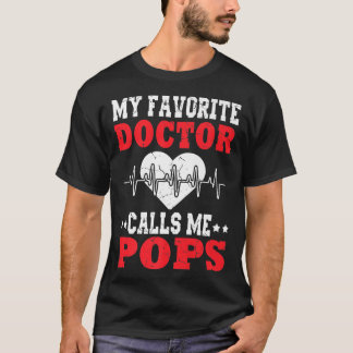 Mannen Vaderdag Mijn favoriete dokter noemt mij Po T-shirt