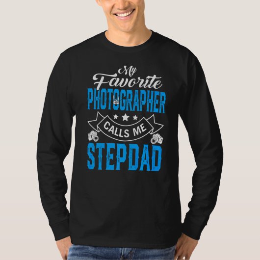 Mannen Vaderdag Mijn favoriete fotograaf roept M T-shirt (Voorkant)
