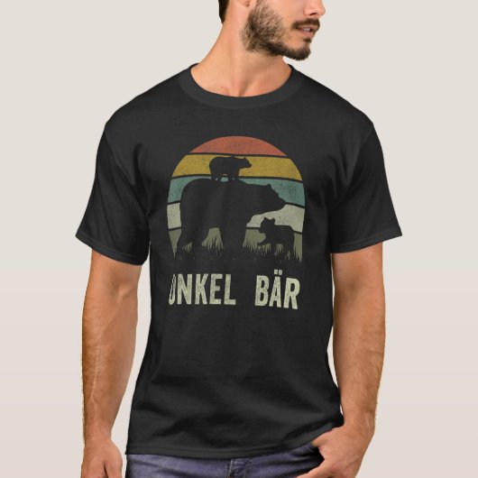 Mannen Vaderdag oom  Beer oom 2 jongen T-shirt (Voorkant)