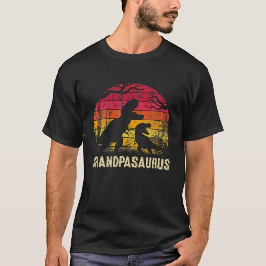 Mannen Vaderdag opa Saurus Rex Funny Dinosaur T-shirt (Voorkant)