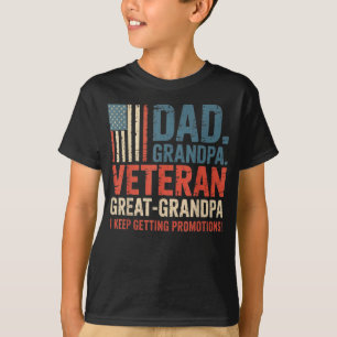 Mannen Vaderdag Papa Opa Veteraan Opa T-shirt