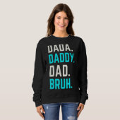 Mannen Vaderdag papa papa papa bruh 42 Trui (Voorkant volledig)