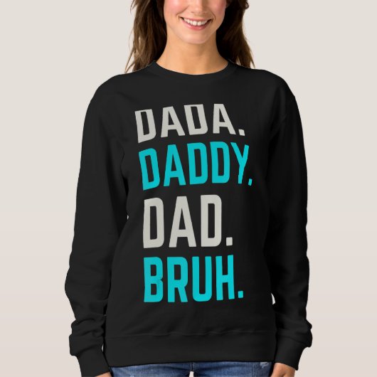 Mannen Vaderdag papa papa papa bruh 42 Trui (Voorkant)