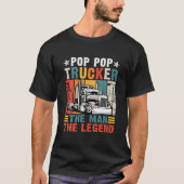 Mannen Vaderdag  Pop Pop Trucker het Man T-shirt (Voorkant)