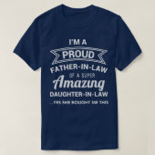 Mannen Vaderdag Proud Fatherinlaw T-shirt (Design voorkant)