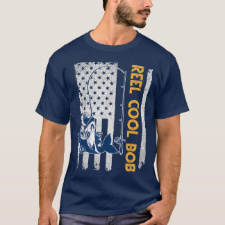 Mannen Vaderdag Shirt Reel Cool BOB Fish America