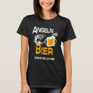 Mannen Vaderdag van angler Papa Vist en bier da T-shirt
