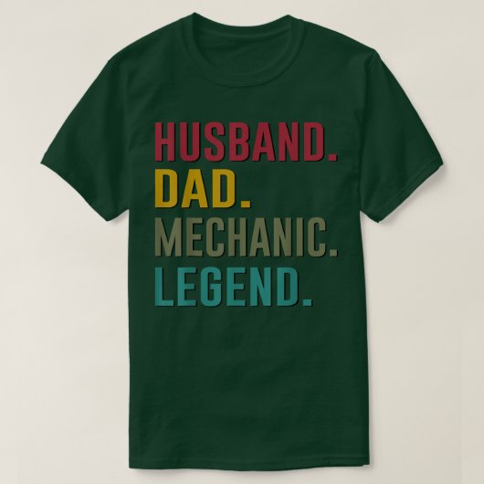 Mannen Vaderdag Vintage man pap Mechanic T-shirt (Design voorkant)