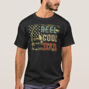 Mannen Vaderdag Vissen Reel Cool Vader Papa Opa T-shirt