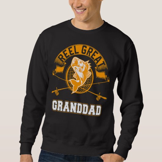 Mannen vaderdag Vist grote opa Trui (Voorkant)