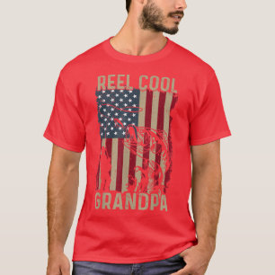 Mannen Vaderdag Vist Reel Cool Grandpa Ameri T-shirt