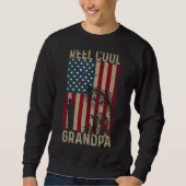Mannen Vaderdag Vist Reel Cool Grandpa Ameri Trui (Voorkant)