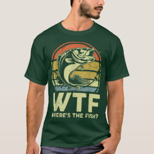 Mannen vaderdag Vist WTF, waar de vis Vinta T-shirt