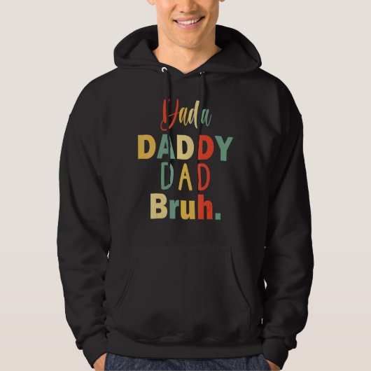 Mannen vaderdag voor pa opa dada papa B Hoodie (Voorkant)