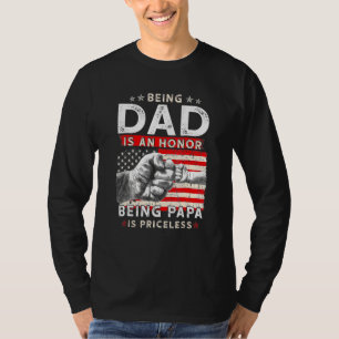 Mannen Vaderdag voor vader Een eerbetoon Papa is P T-shirt