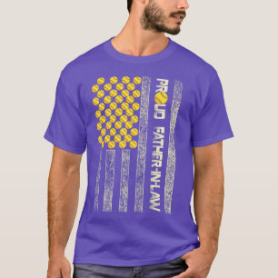 Mannen vaderInLaw American Flag Softball Patr T-shirt