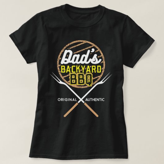 Mannen vaders achtertuin BBQ grappige vaders dag g T-shirt (Design voorkant)