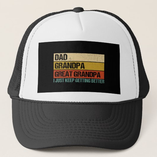 Mannen vaders dag cadeau van opa trucker pet (Voorkant)