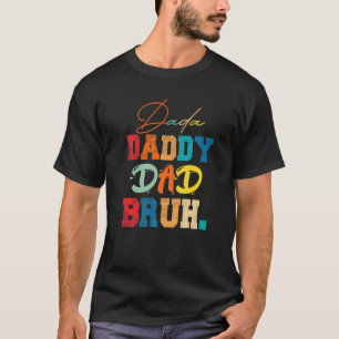 Mannen vaders Dag Dada Papa Papa Bruh Vintage T-shirt