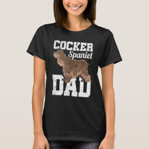 Mannen vaders Dag Dog Cocker Spaniel Pap Pet Cocke T-shirt