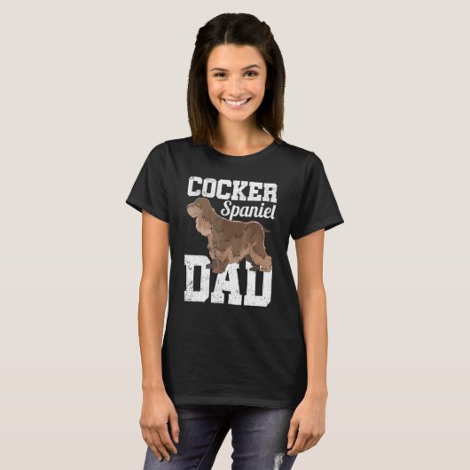 Mannen vaders Dag Dog Cocker Spaniel Pap Pet Cocke T-shirt (Voorkant volledig)