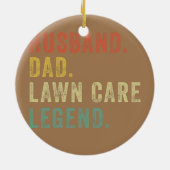 Mannen vaders Dag Gardening Gift Funny Lawn Care Keramisch Ornament (Achterkant)