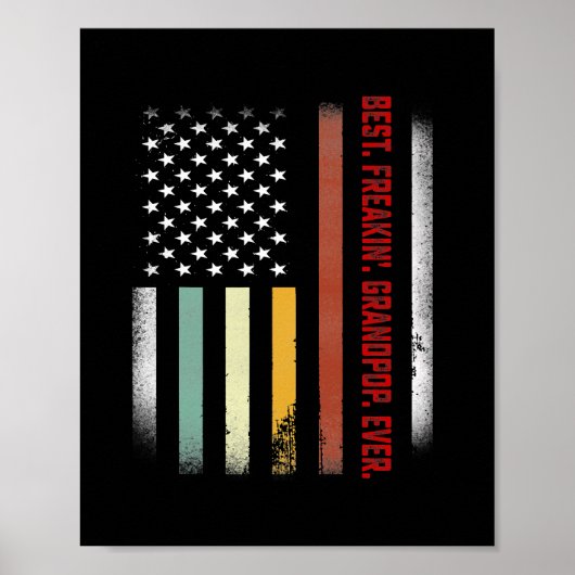 Mannen vaders Dag Gift T-shirt Best Freakin Grandp Poster (Voorkant)