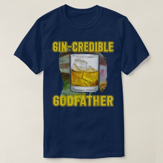 Mannen vaders Dag Gift T-shirt GinCredibile Godfat (Design voorkant)