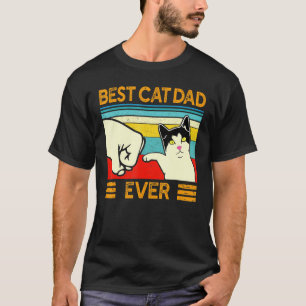 Mannen vaders Dag Retro Beste Kat Papa Oog C T-shirt
