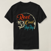 Mannen vaders Dag Vist Reel Cool Poppop T-shirt (Design voorkant)
