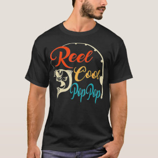 Mannen vaders Dag Vist Reel Cool Poppop T-shirt