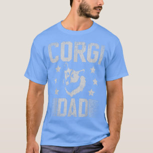 Mannen vaders van Dog Dag Corgi Pap Dierenvee T-shirt