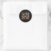 Mannen vaders zeggen dat het me hoi ik ben de man ronde sticker (Tas)
