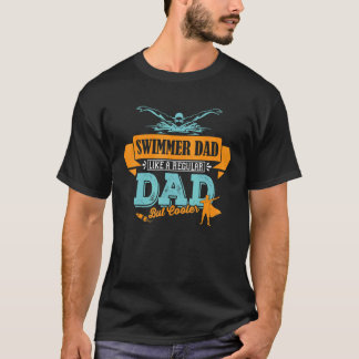 Mannen vaders zwemsport geschikt voor Vaderdag T-shirt