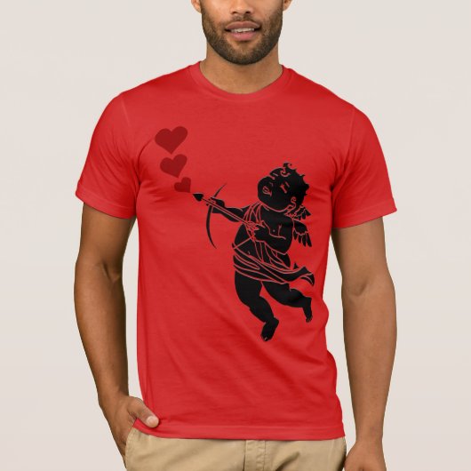 Mannen Valentijn Shirt Valentijn Cupid Shirt Custo (Voorkant)