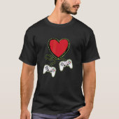 Mannen Valentijnsdag B van het Hart Video Gamer Co T-shirt (Voorkant)