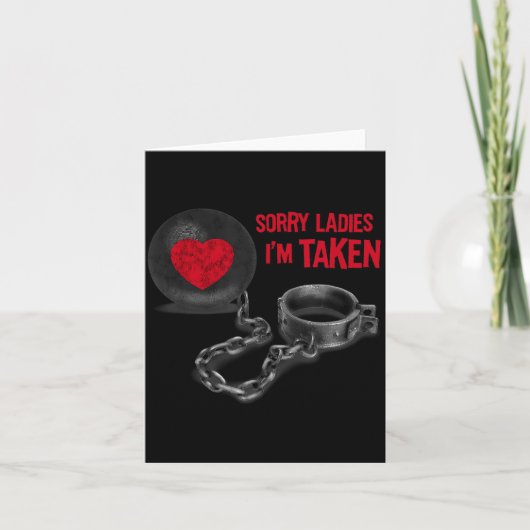 Mannen Valentijnsdag - Bal En Ketting  Kaart (Voorkant)