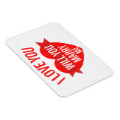 Mannen Valentijnsdag voorstel Ik hou van je zal je Magneet (Rechterzijde)