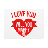 Mannen Valentijnsdag voorstel Ik hou van je zal je Magneet (Horizontaal)